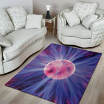 Purple Plasma Ball Print Area Rug