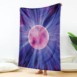 Purple Plasma Ball Print Blanket