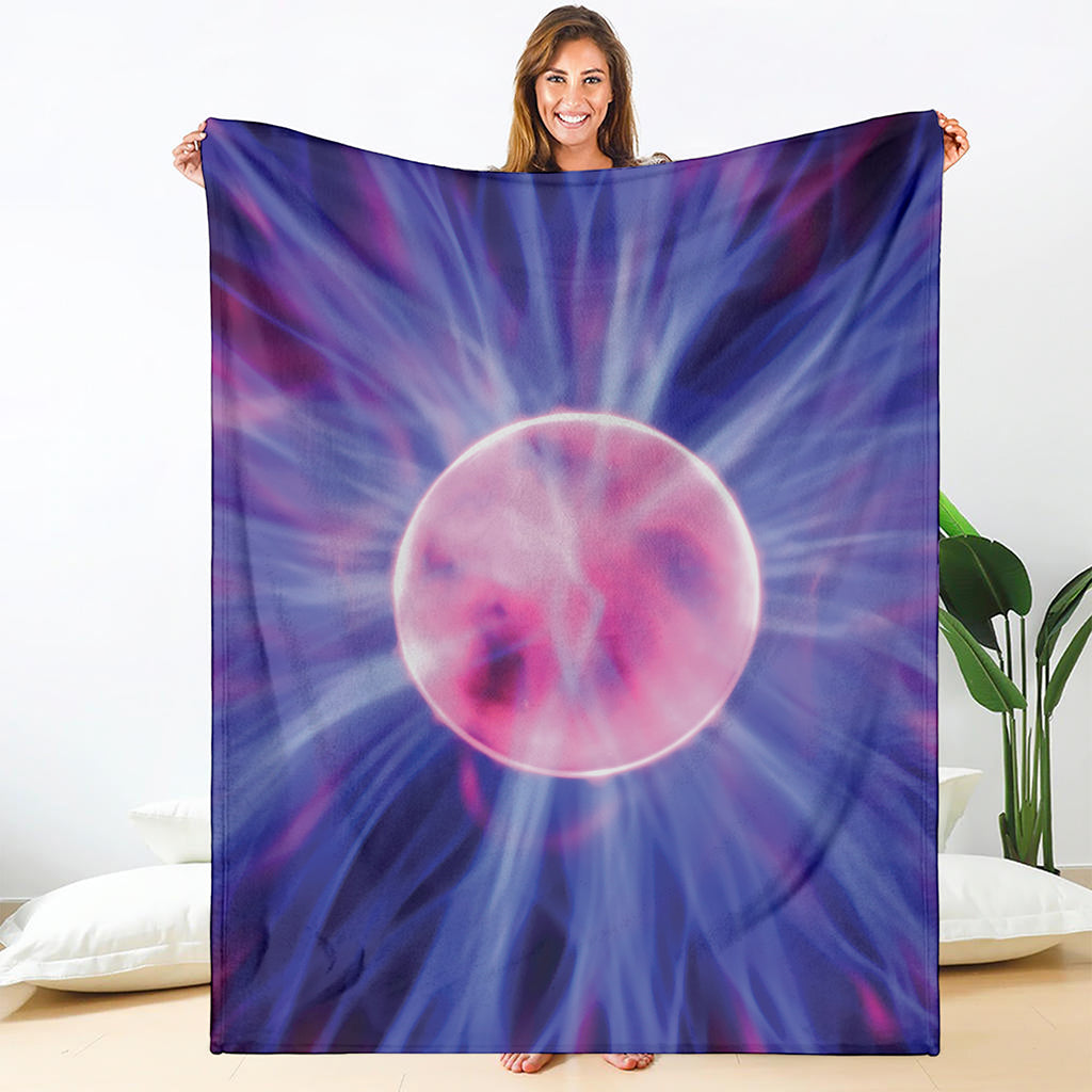 Purple Plasma Ball Print Blanket