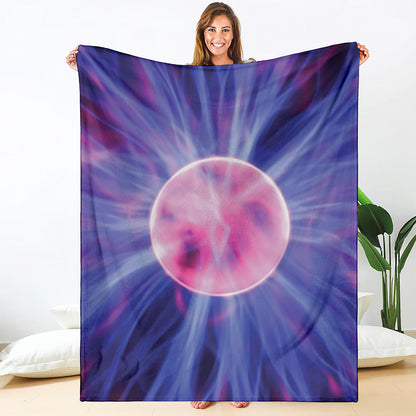 Purple Plasma Ball Print Blanket