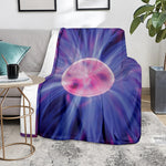 Purple Plasma Ball Print Blanket