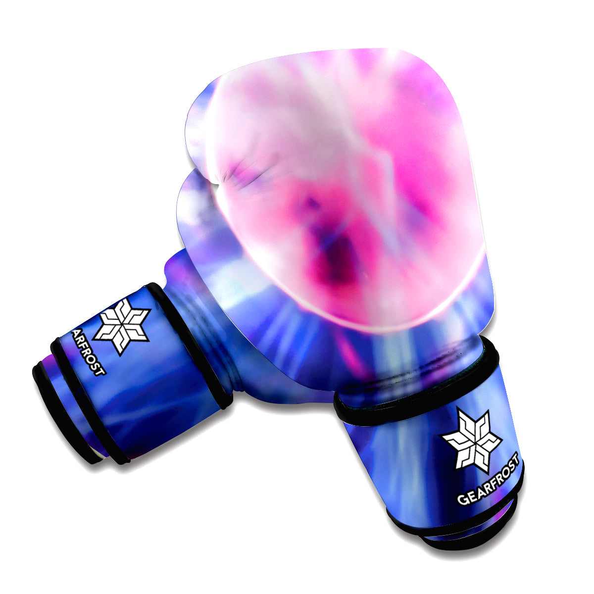 Purple Plasma Ball Print Boxing Gloves
