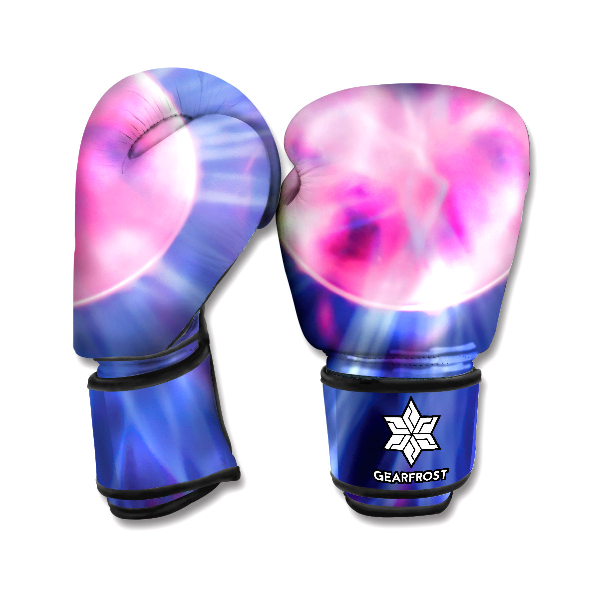 Purple Plasma Ball Print Boxing Gloves