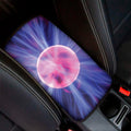 Purple Plasma Ball Print Car Center Console Cover