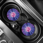 Purple Plasma Ball Print Car Coasters