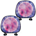 Purple Plasma Ball Print Car Headrest Covers