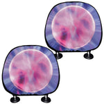 Purple Plasma Ball Print Car Headrest Covers