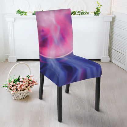 Purple Plasma Ball Print Dining Chair Slipcover