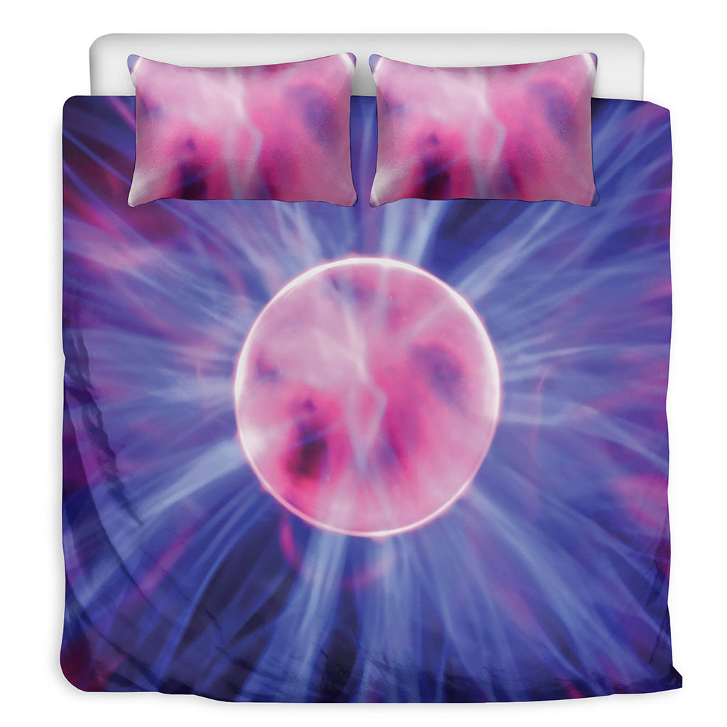 Purple Plasma Ball Print Duvet Cover Bedding Set