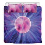 Purple Plasma Ball Print Duvet Cover Bedding Set
