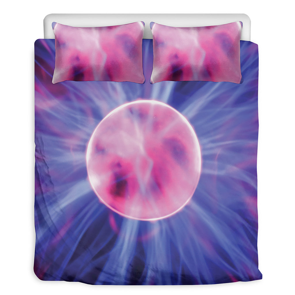Purple Plasma Ball Print Duvet Cover Bedding Set