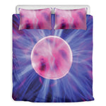 Purple Plasma Ball Print Duvet Cover Bedding Set