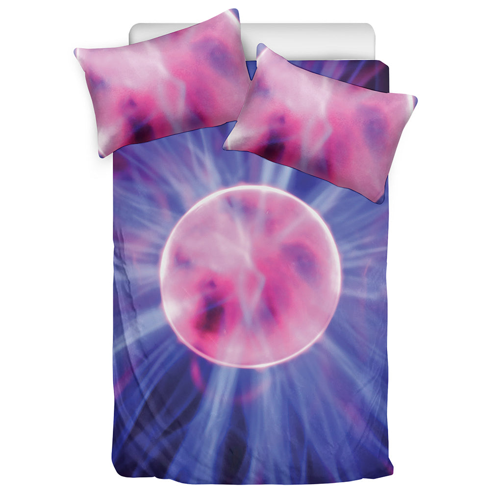 Purple Plasma Ball Print Duvet Cover Bedding Set