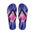Purple Plasma Ball Print Flip Flops