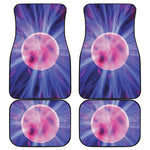 Purple Plasma Ball Print Front and Back Car Floor Mats