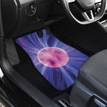 Purple Plasma Ball Print Front and Back Car Floor Mats