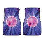 Purple Plasma Ball Print Front Car Floor Mats