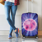 Purple Plasma Ball Print Luggage Cover