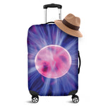 Purple Plasma Ball Print Luggage Cover
