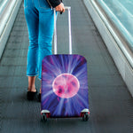 Purple Plasma Ball Print Luggage Cover