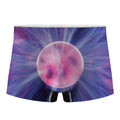 Purple Plasma Ball Print Men's Boxer Briefs