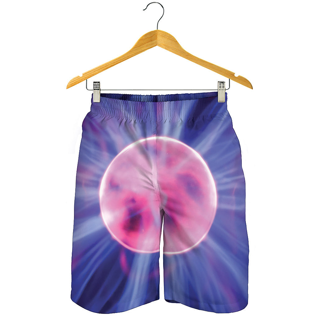 Purple Plasma Ball Print Men's Shorts