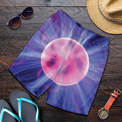 Purple Plasma Ball Print Men's Shorts