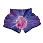 Purple Plasma Ball Print Muay Thai Boxing Shorts