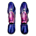 Purple Plasma Ball Print Muay Thai Shin Guards