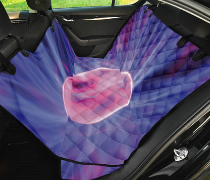 Purple Plasma Ball Print Pet Car Back Seat Cover