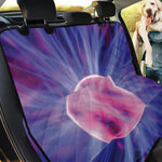 Purple Plasma Ball Print Pet Car Back Seat Cover