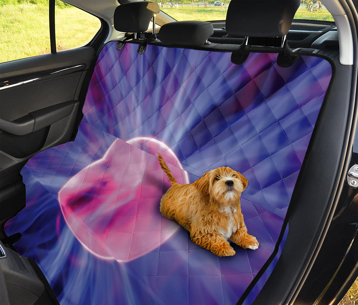 Purple Plasma Ball Print Pet Car Back Seat Cover
