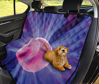 Purple Plasma Ball Print Pet Car Back Seat Cover