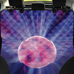 Purple Plasma Ball Print Pet Car Back Seat Cover