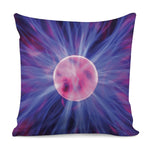 Purple Plasma Ball Print Pillow Cover