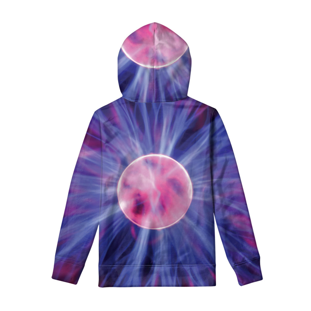 Purple Plasma Ball Print Pullover Hoodie