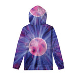 Purple Plasma Ball Print Pullover Hoodie