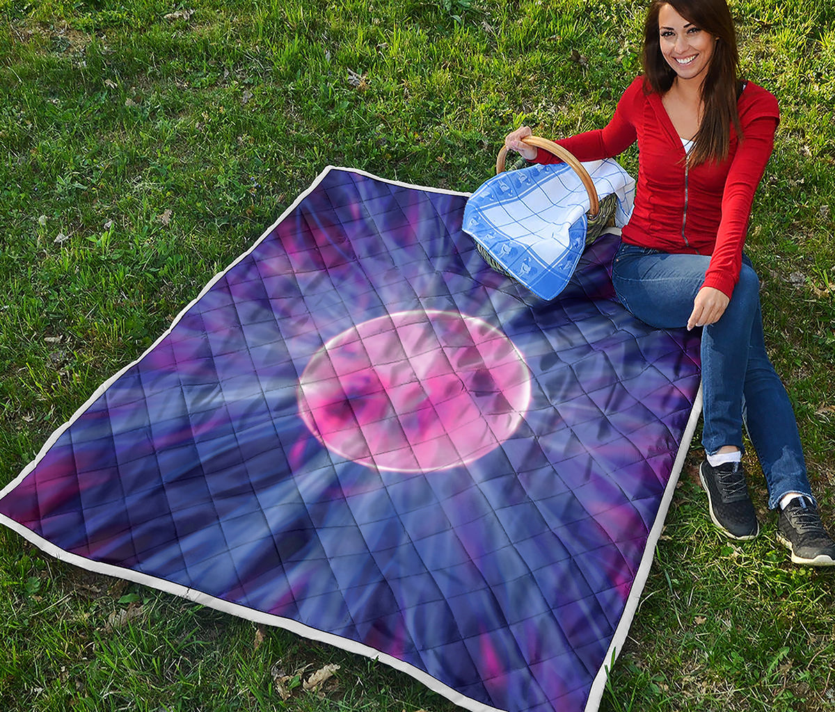 Purple Plasma Ball Print Quilt