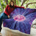 Purple Plasma Ball Print Quilt