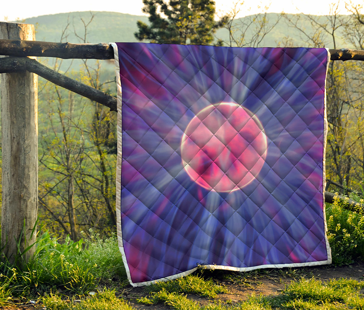 Purple Plasma Ball Print Quilt