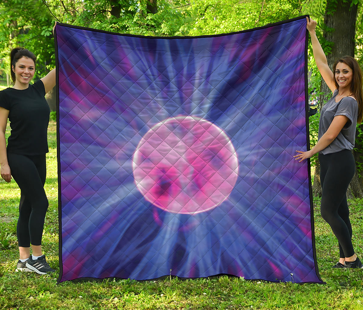 Purple Plasma Ball Print Quilt