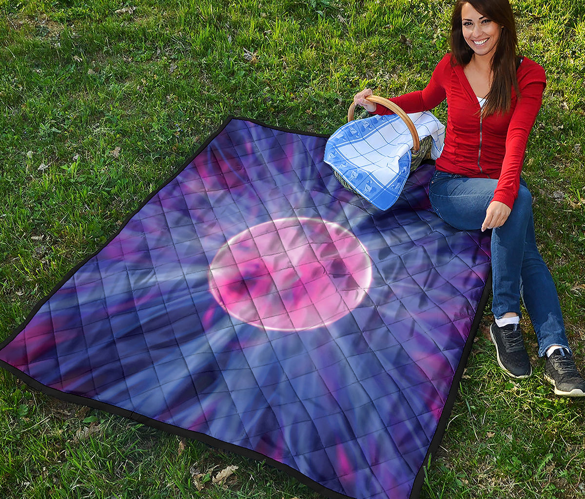 Purple Plasma Ball Print Quilt