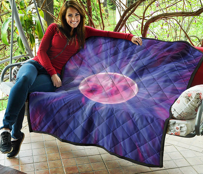 Purple Plasma Ball Print Quilt