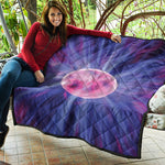 Purple Plasma Ball Print Quilt