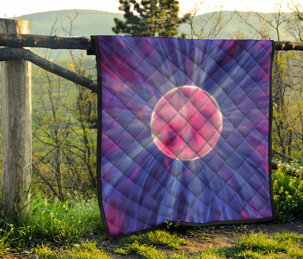 Purple Plasma Ball Print Quilt
