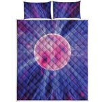 Purple Plasma Ball Print Quilt Bed Set