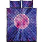 Purple Plasma Ball Print Quilt Bed Set
