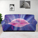 Purple Plasma Ball Print Sofa Cover