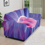 Purple Plasma Ball Print Sofa Cover
