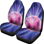 Purple Plasma Ball Print Universal Fit Car Seat Covers